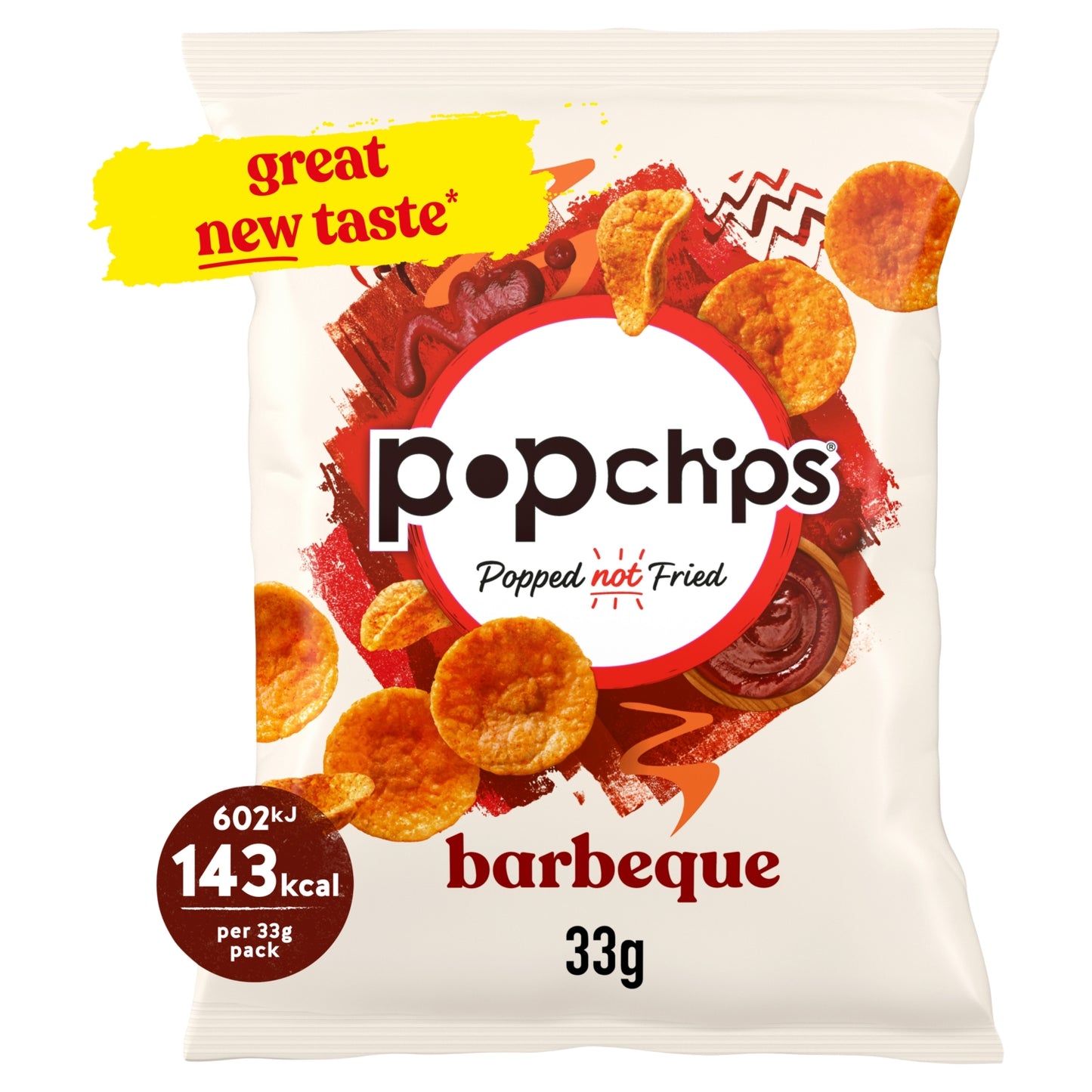 Popchips popchips Barbeque Grab Bag Crisps 33g