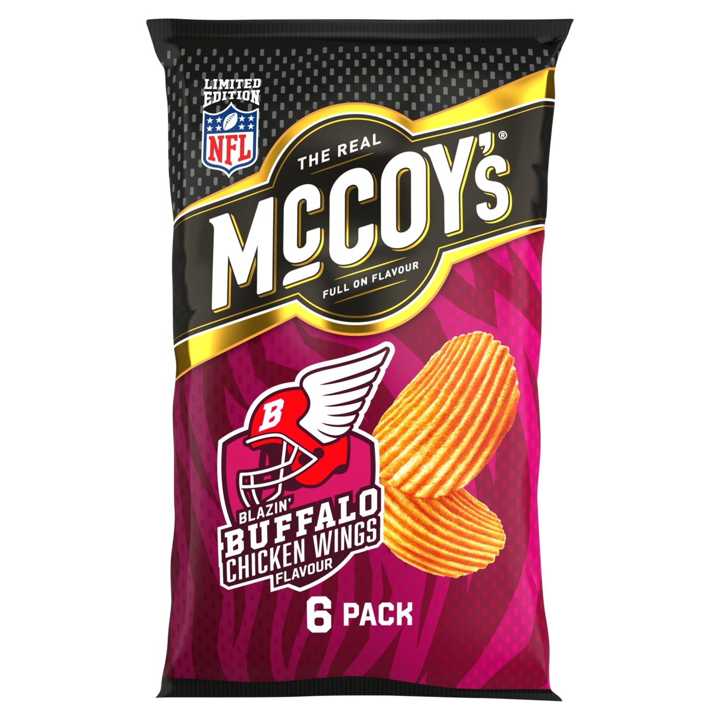 McCoy's Blazin' Buffalo Chicken Wings Multipack Crisps 6 Pack