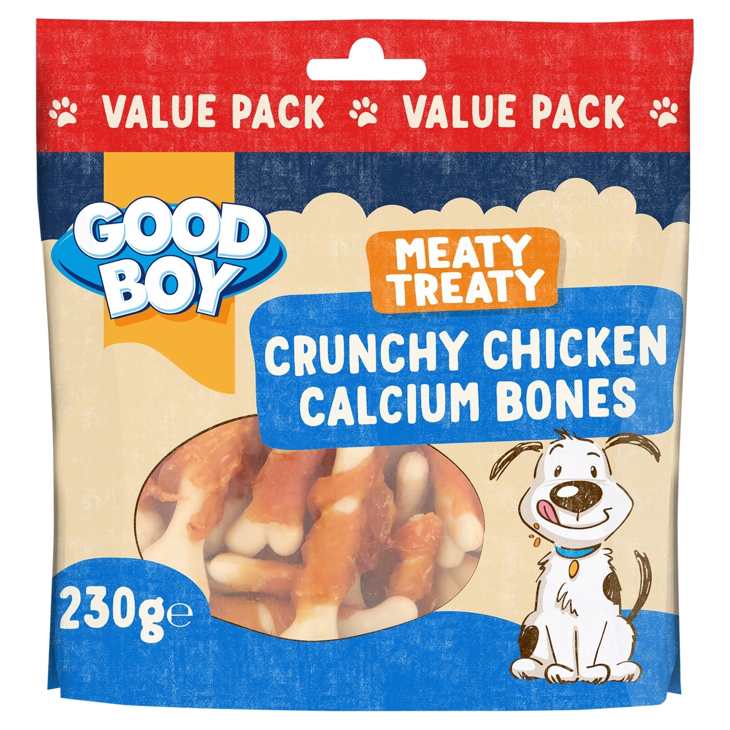 Good Boy Meaty Treaty Crunchy Chicken & Calcium Bones 230g