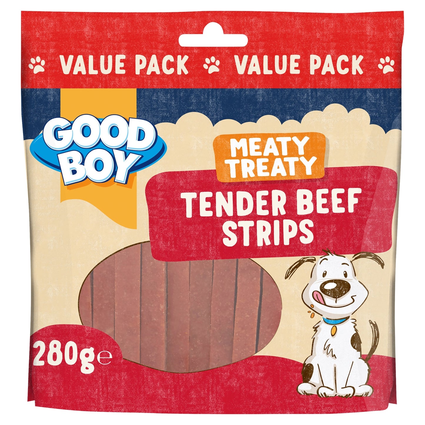 Good Boy Meaty Treaty Tender Beef Strips 280g