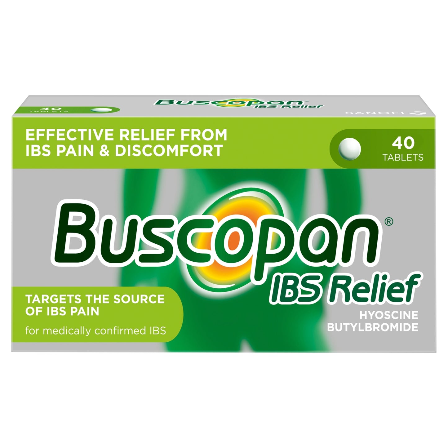 Buscopan IBS Pain Relief- Targets the Source of IBS Pain and Cramps -40 Tablets