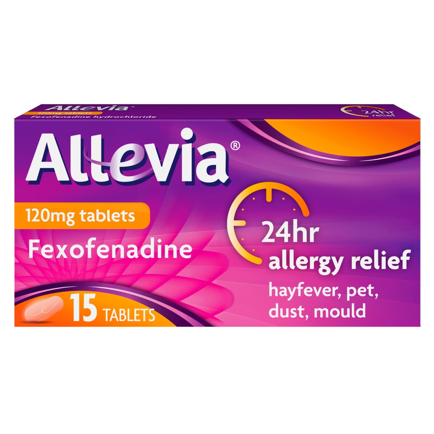 Allevia Hayfever & Allergy Relief- 120mg Fexofenadine – 15 Tablets