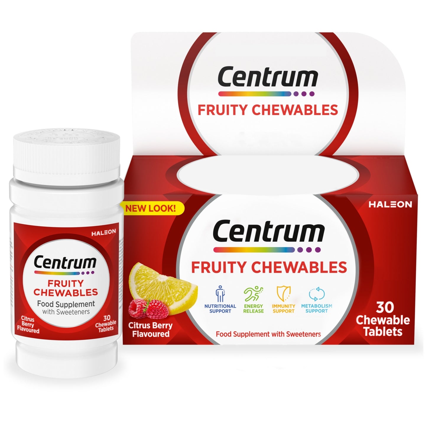 Centrum Fruity Chewables Tablets, Chewy Vitamins for Adults, 30s