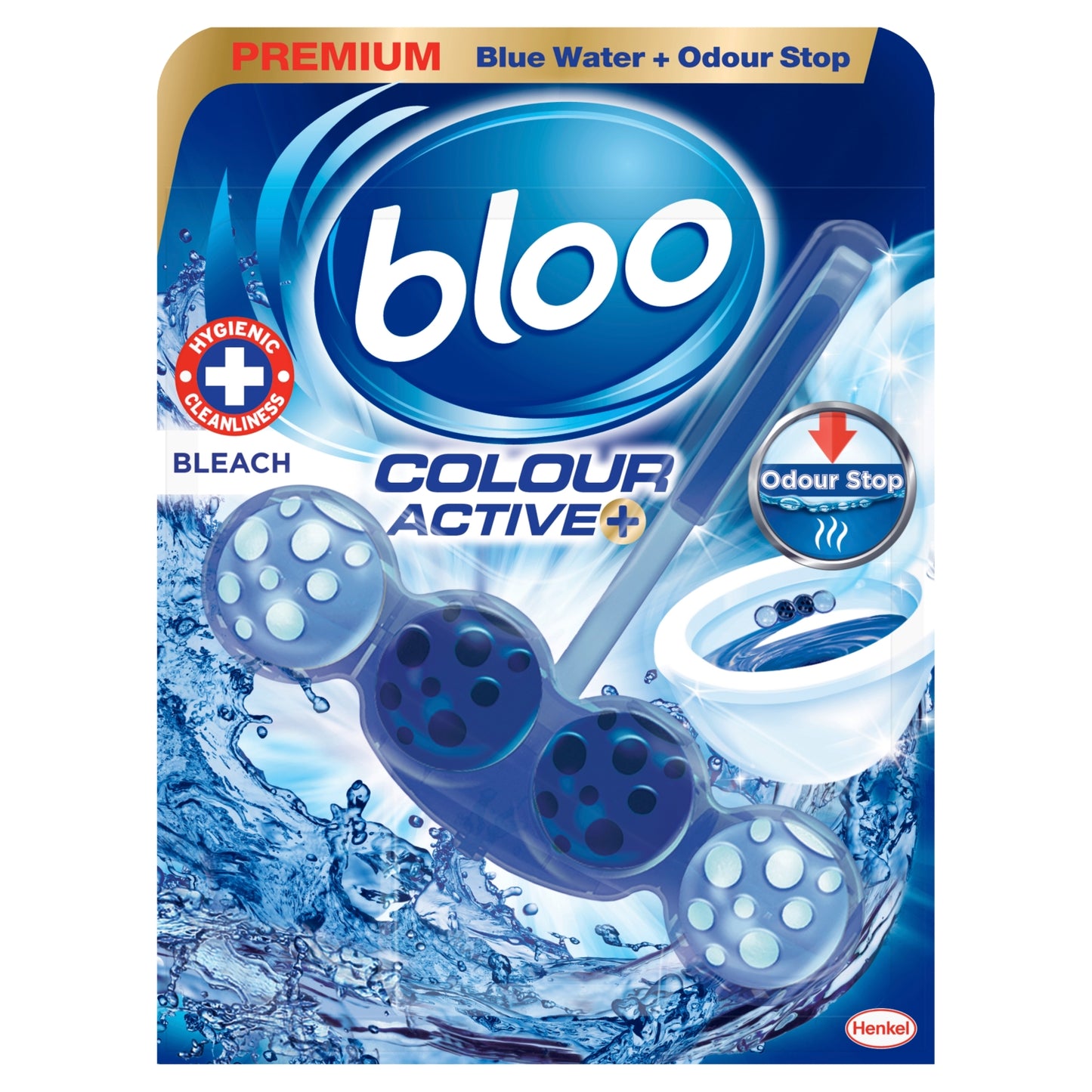 Bloo Colour Active+ Bleach Toilet Rim Block 50g
