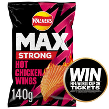 Walkers Max Strong Hot Chicken Wings Sharing Crisps 140g