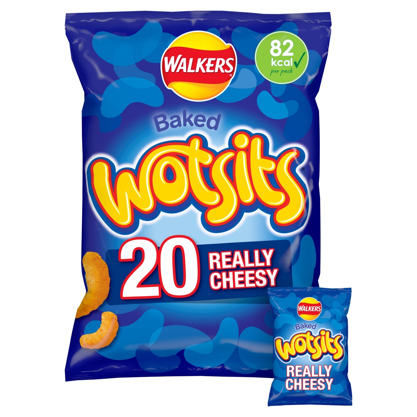 Walkers Wotsits Cheese Multipack Snacks Crisps 20x16.5g