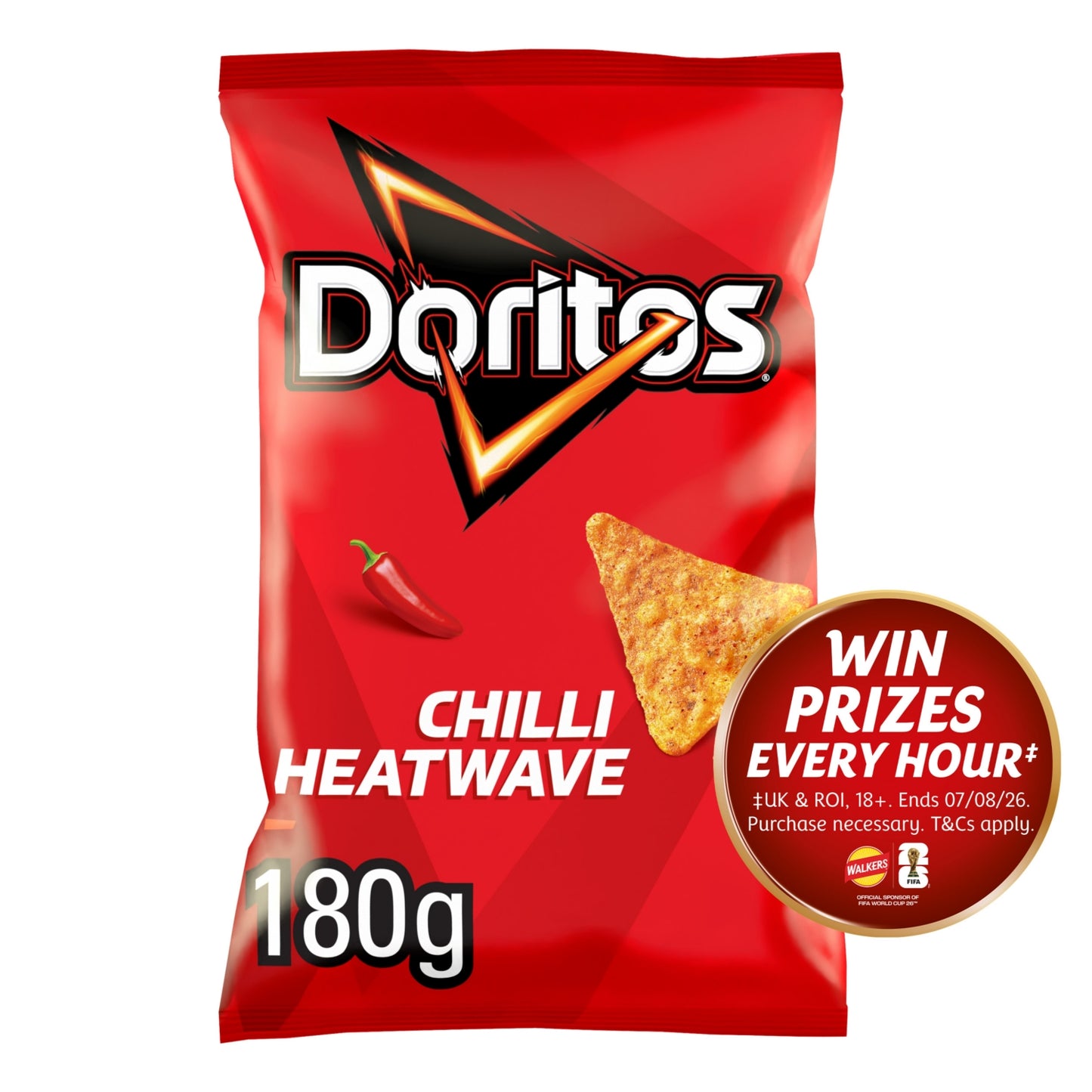 Doritos Chilli Heatwave Tortilla Chips Sharing Crisps 180g