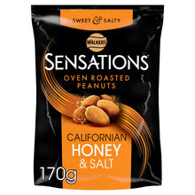 Walkers Sensations Californian Honey & Salt Roasted Peanuts Sharing Bag 170g