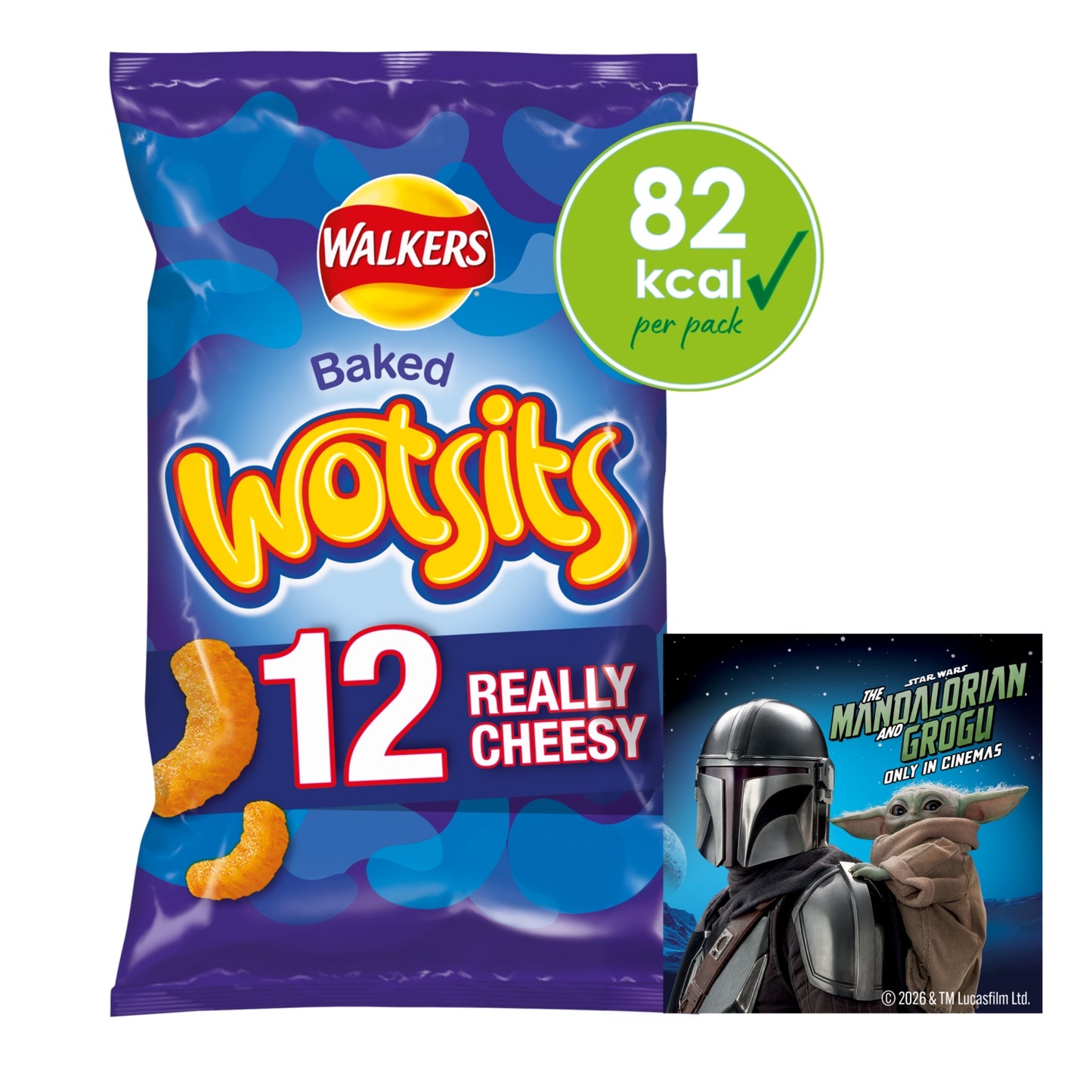 Walkers Wotsits Cheese Multipack Snacks Crisps 12x16.5g