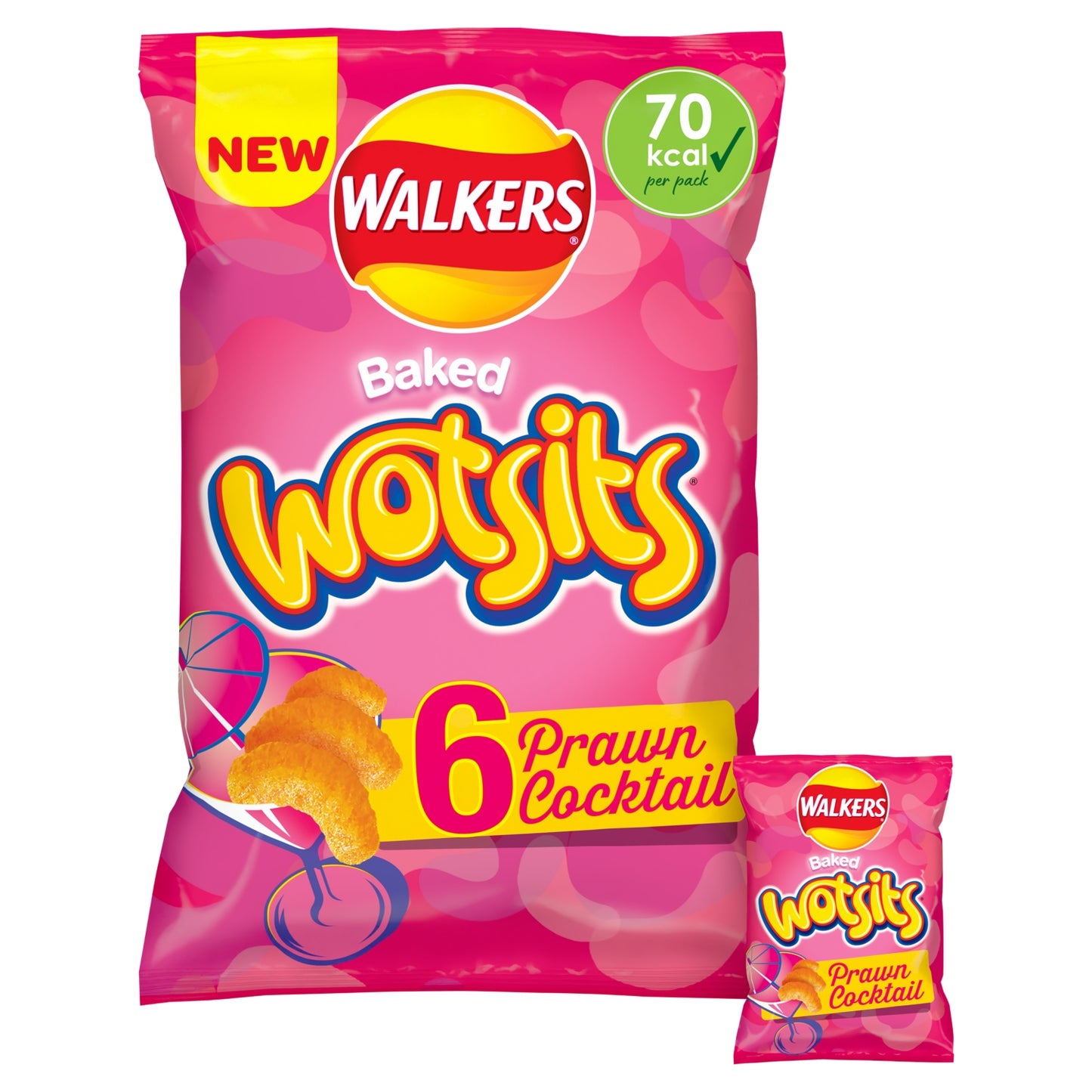 Walkers Wotsits Prawn Cocktail Multipack Crisps 6X13.5g