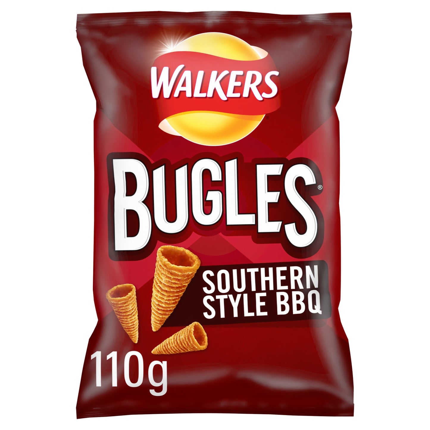 Walkers Bugles Snacks Southern Style BBQ Sharing Crisps 110g
