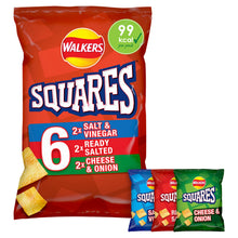 Walkers Squares Snacks Variety Multipack Crisps 6x22g