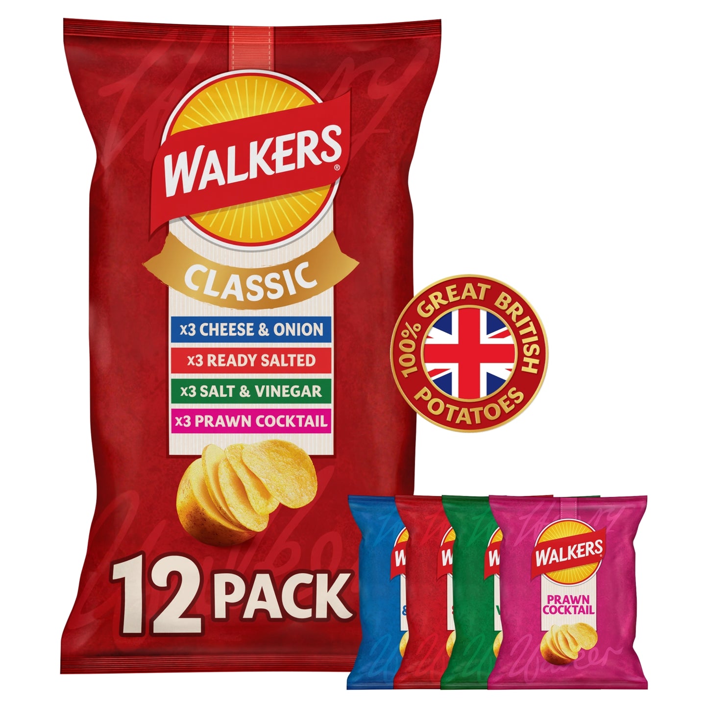 Walkers Classic Variety Multipack Crisps 12x25g