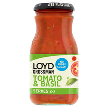Loyd Grossman No Added Sugar Tomato & Basil Pasta Sauce Jar 350g