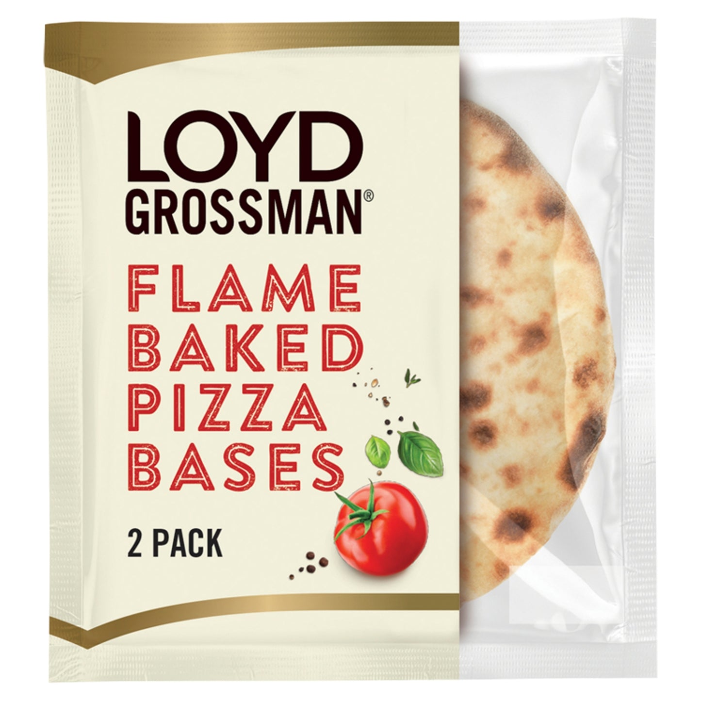 Loyd Grossman 2 Sourdough Flame Baked Pizza Bases 220g
