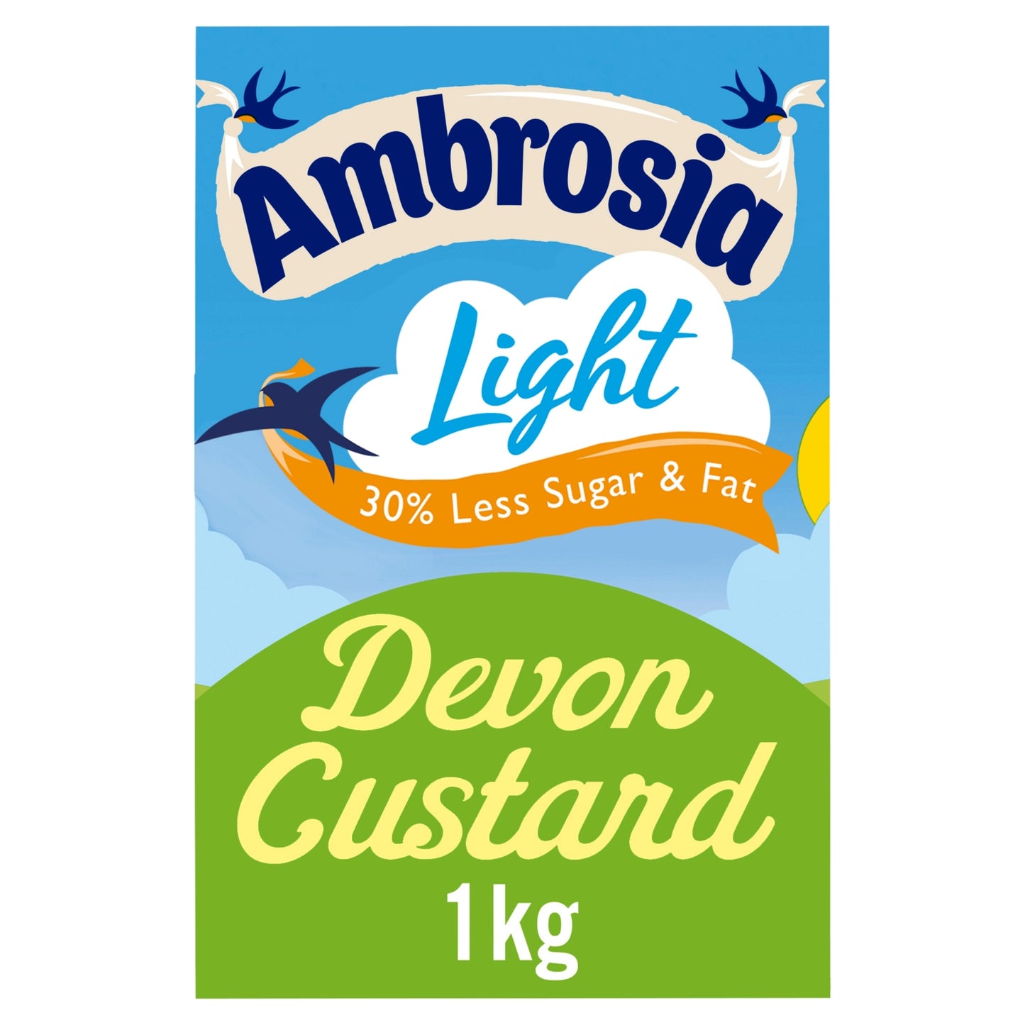 Ambrosia Light Low Fat & Reduced Sugar Custard Dessert Carton 1kg
