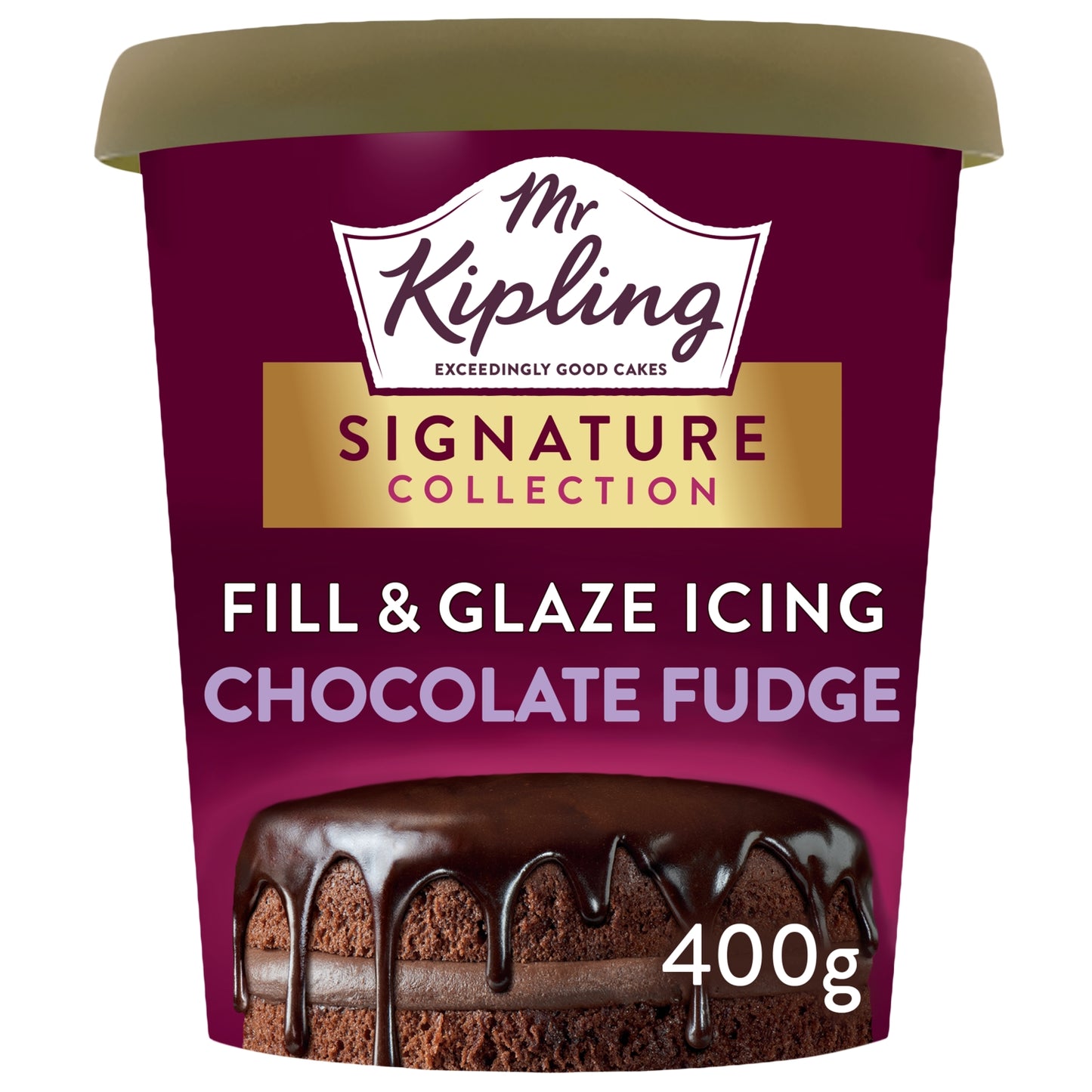 Mr Kipling Signature Baking Belgian Chocolate Fudge Fill & Glaze Cake Icing 400g