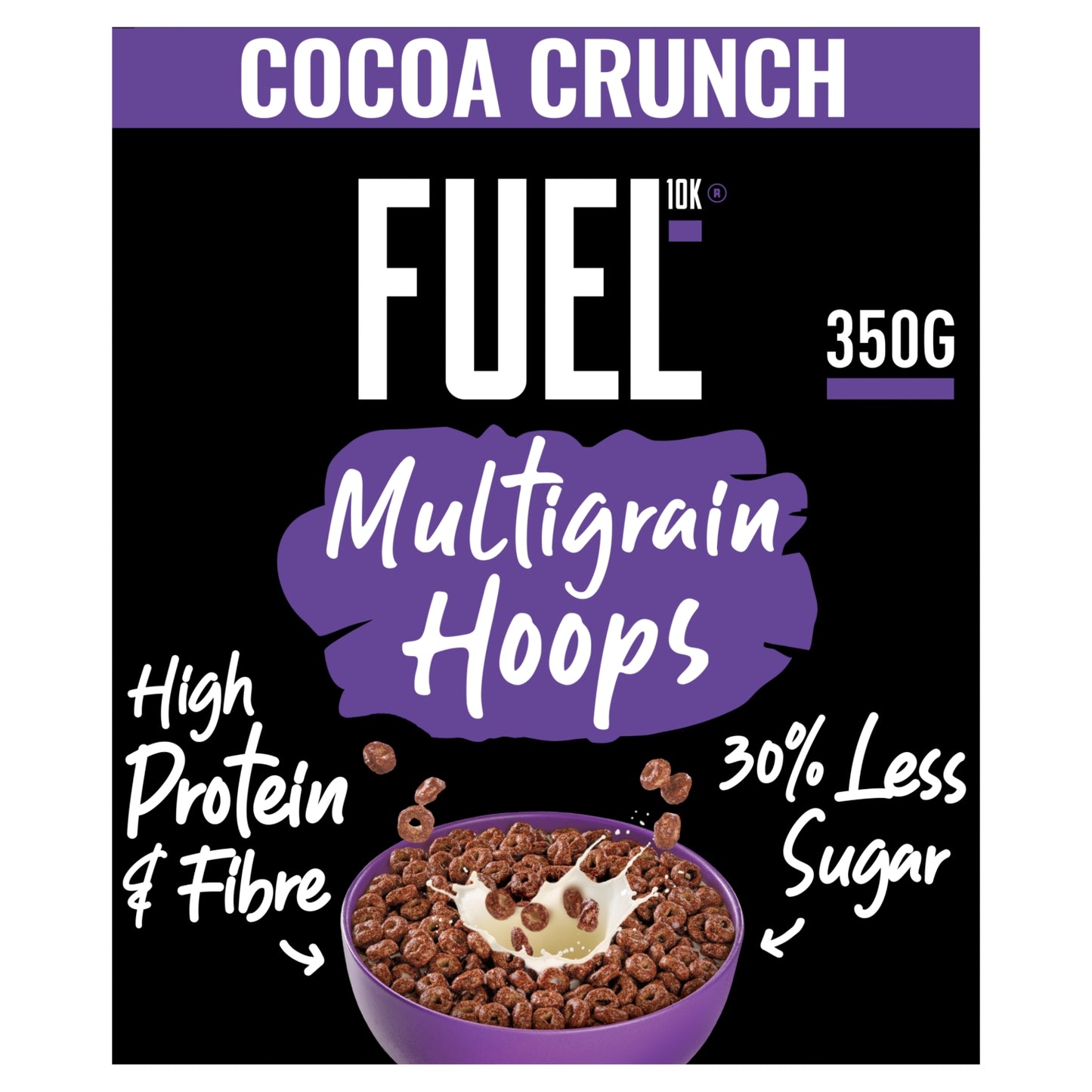 Fuel Chocolate Multigrain Hoops High Protein Breakfast Cereal 350g