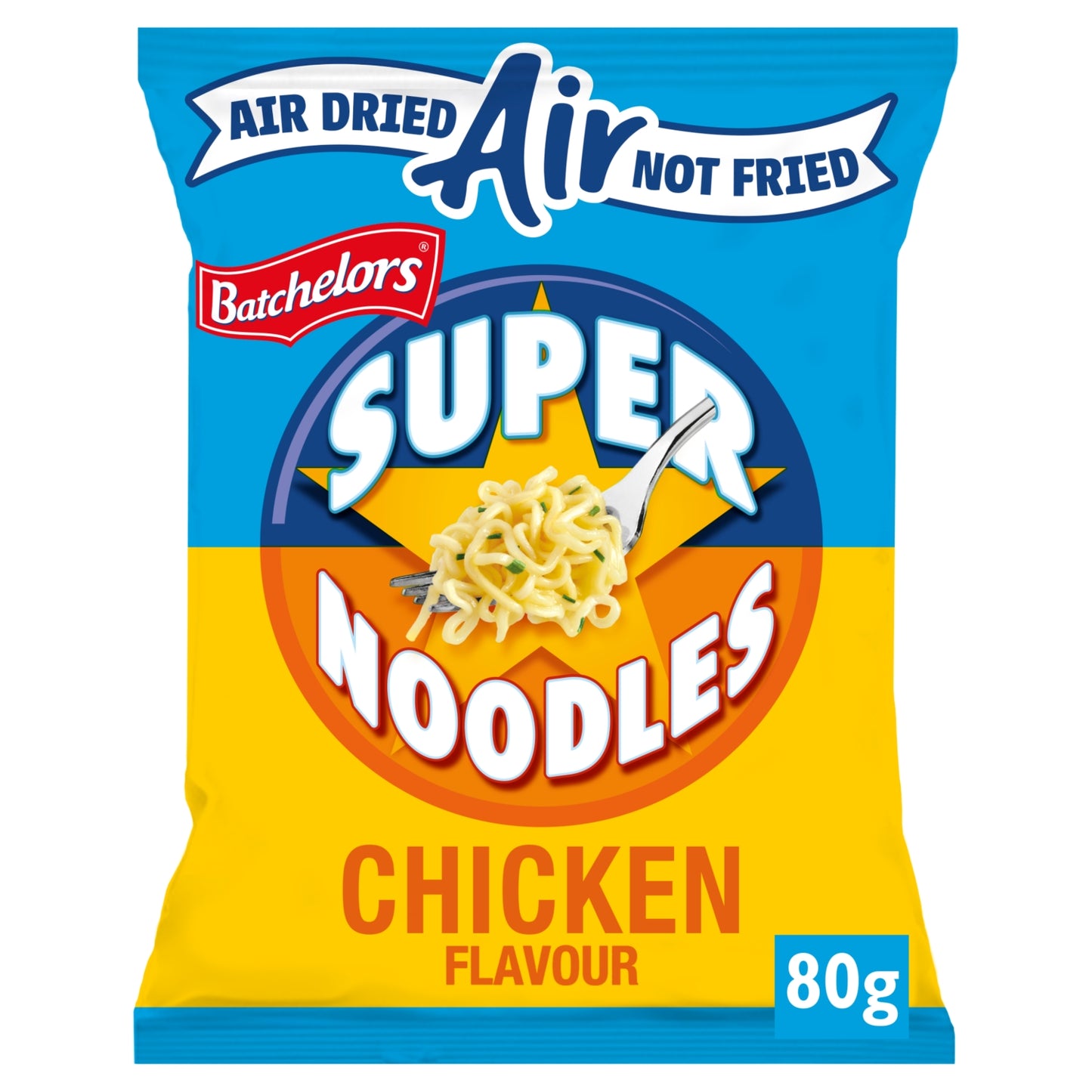 Batchelors Super Noodles Air Dried Low Fat Chicken Flavour Instant Noodles 80g
