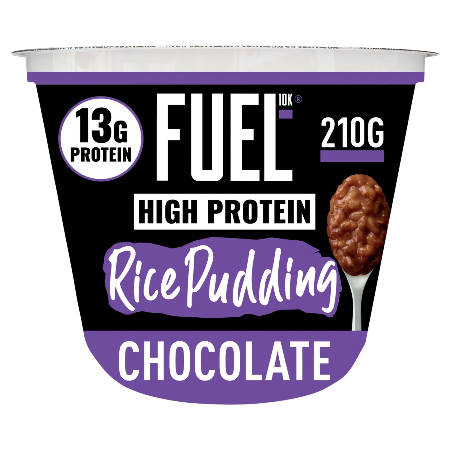FUEL10K Chocolate Flavour High Protein Rice Pudding Dessert Snack Pot 210g