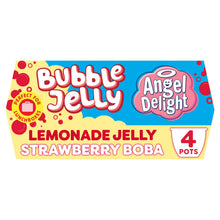 Angel Delight Lemonade Jelly and Strawberry Boba Bubble Dessert Snack Pot x4