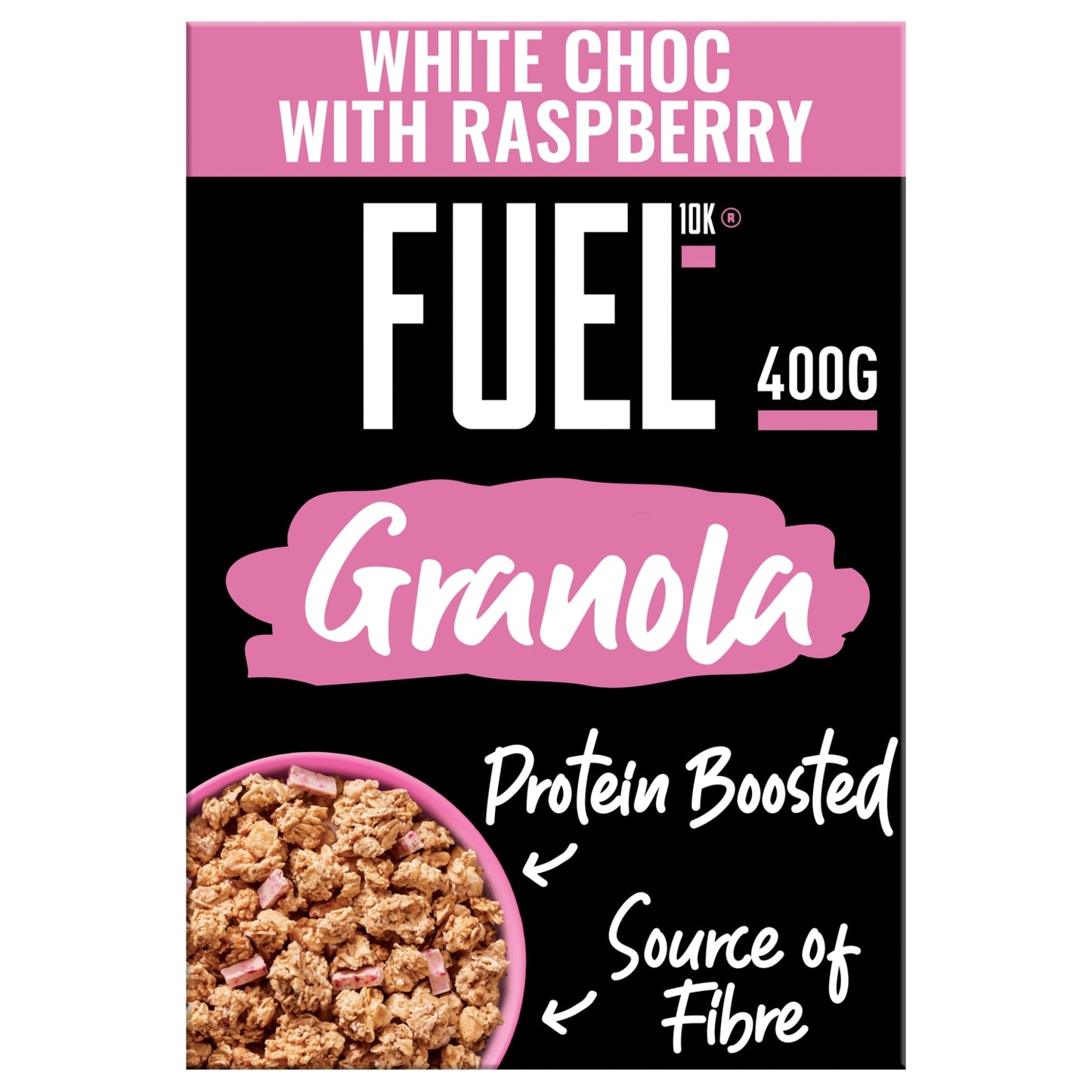 Fuel10K White Choc with Raspberry Granola 400g