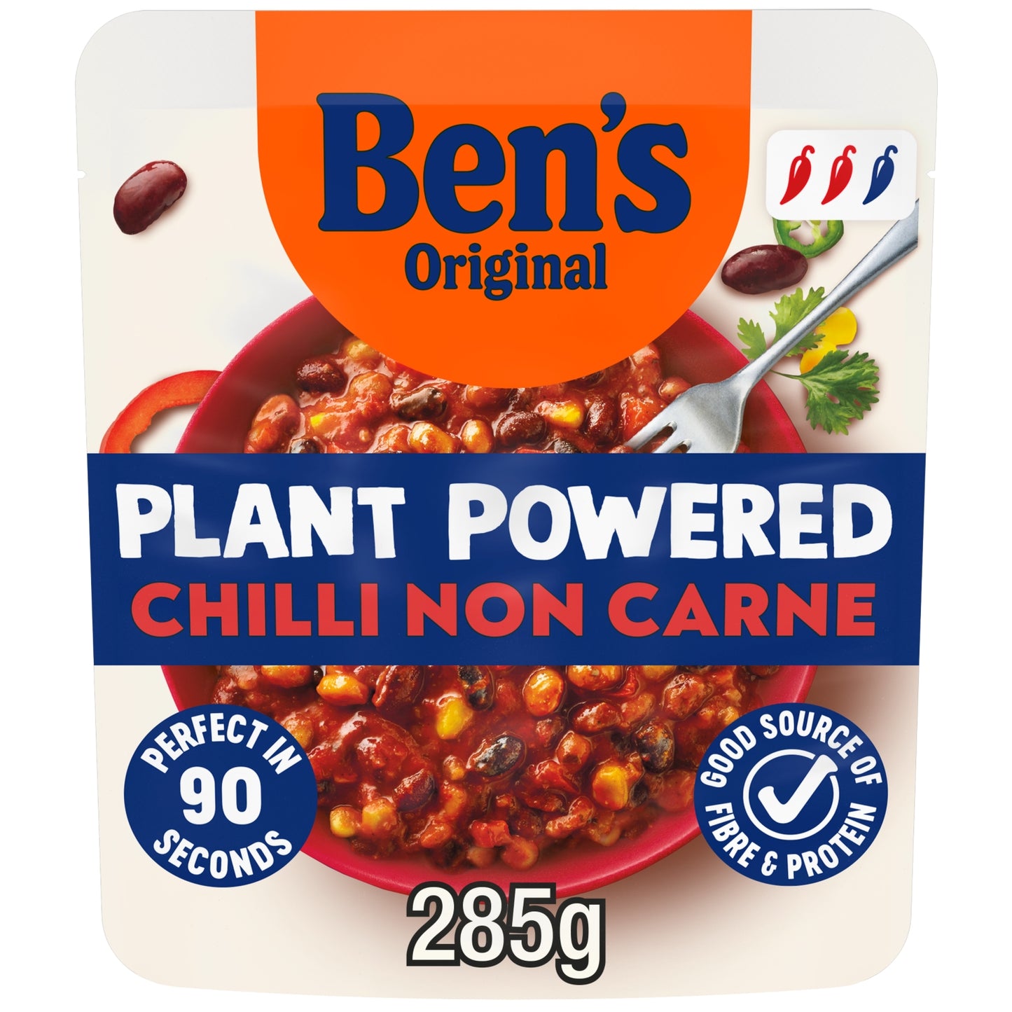 Ben's Original Bens Original Plant Powered Bean Chilli Non Carne Instant Microwave Meal 285g