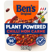 Ben's Original Bens Original Plant Powered Bean Chilli Non Carne Instant Microwave Meal 285g