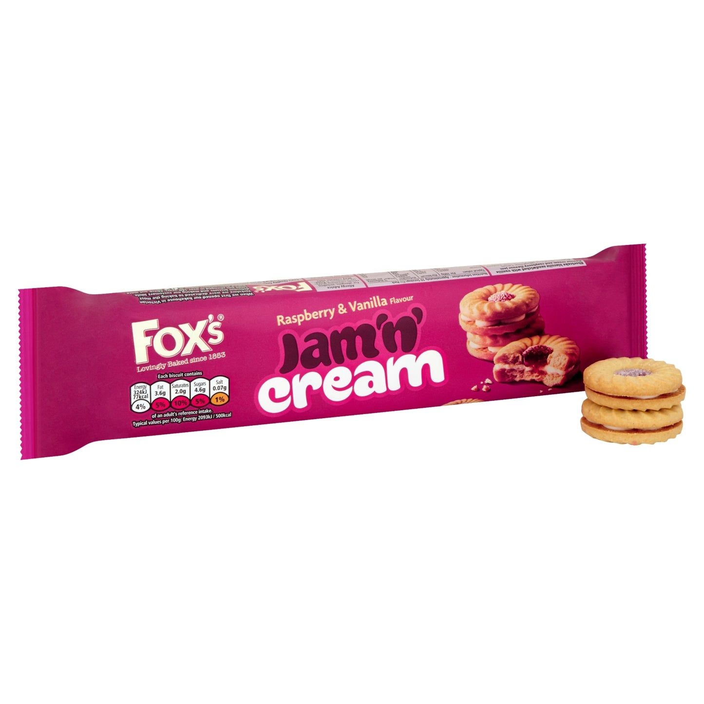 Fox's Favourites Raspberry & Vanilla Jam 'n' Cream 150g