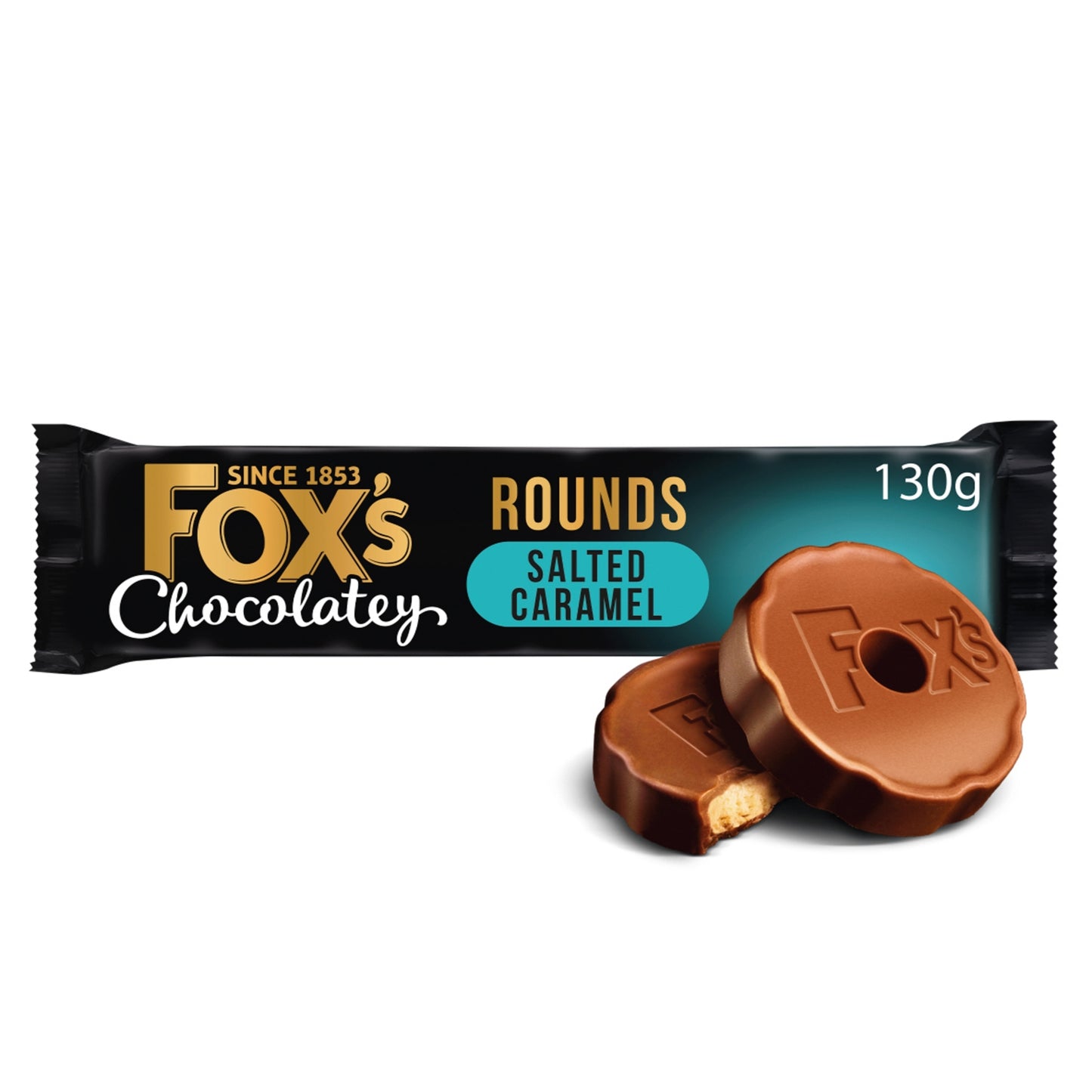 Fox's Fox's Chocolatey Biscuits Salted Caramel Rounds 130g
