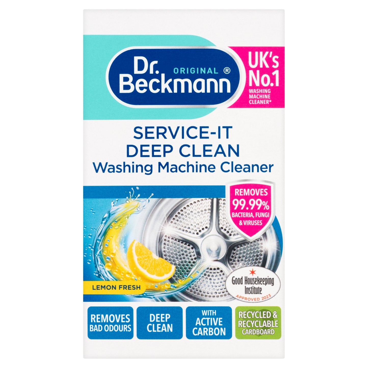 Dr Beckmann Service-It Deep Clean Washing Machine Cleaner Lemon Fresh 250g