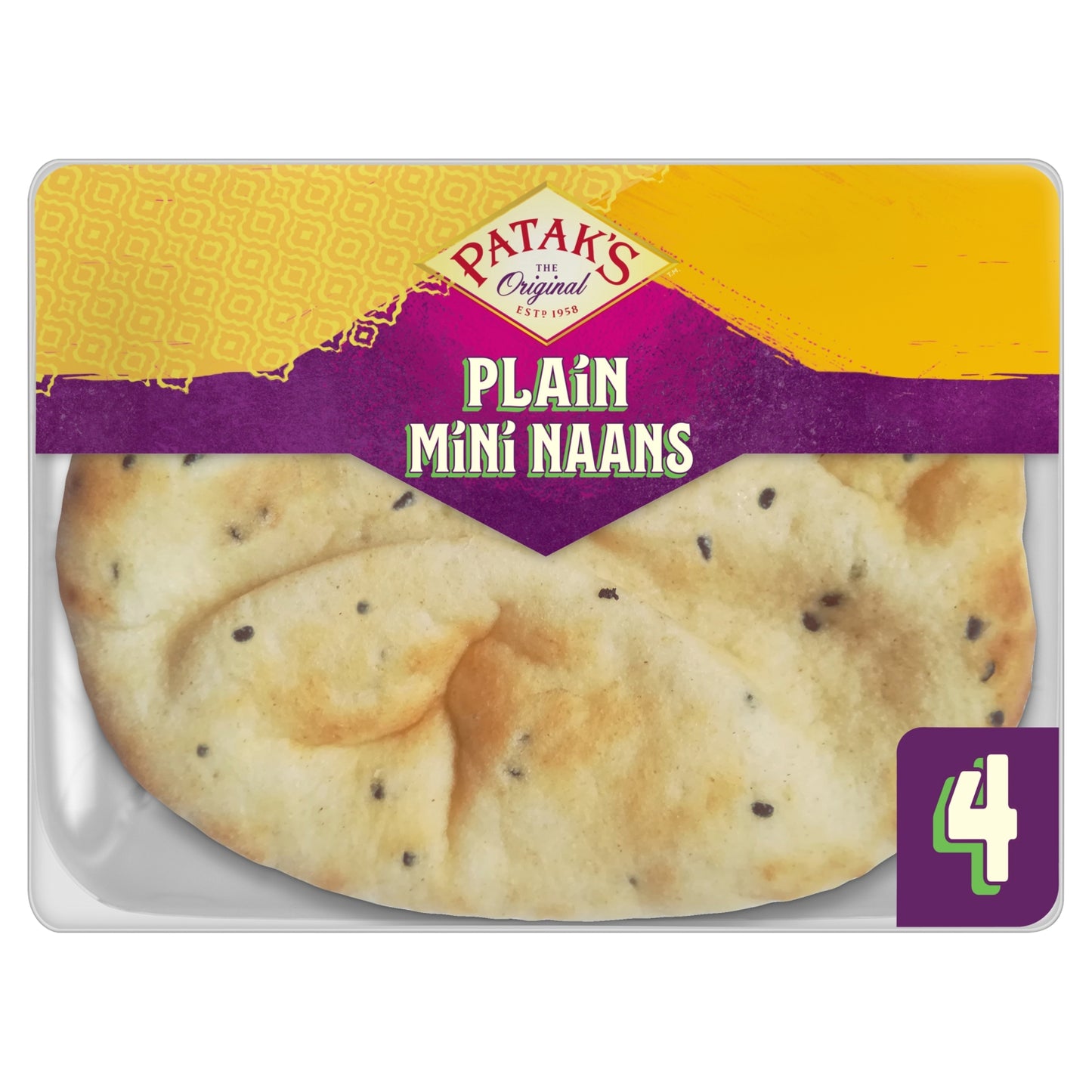 Patak's Plain Mini Naan Breads x 4