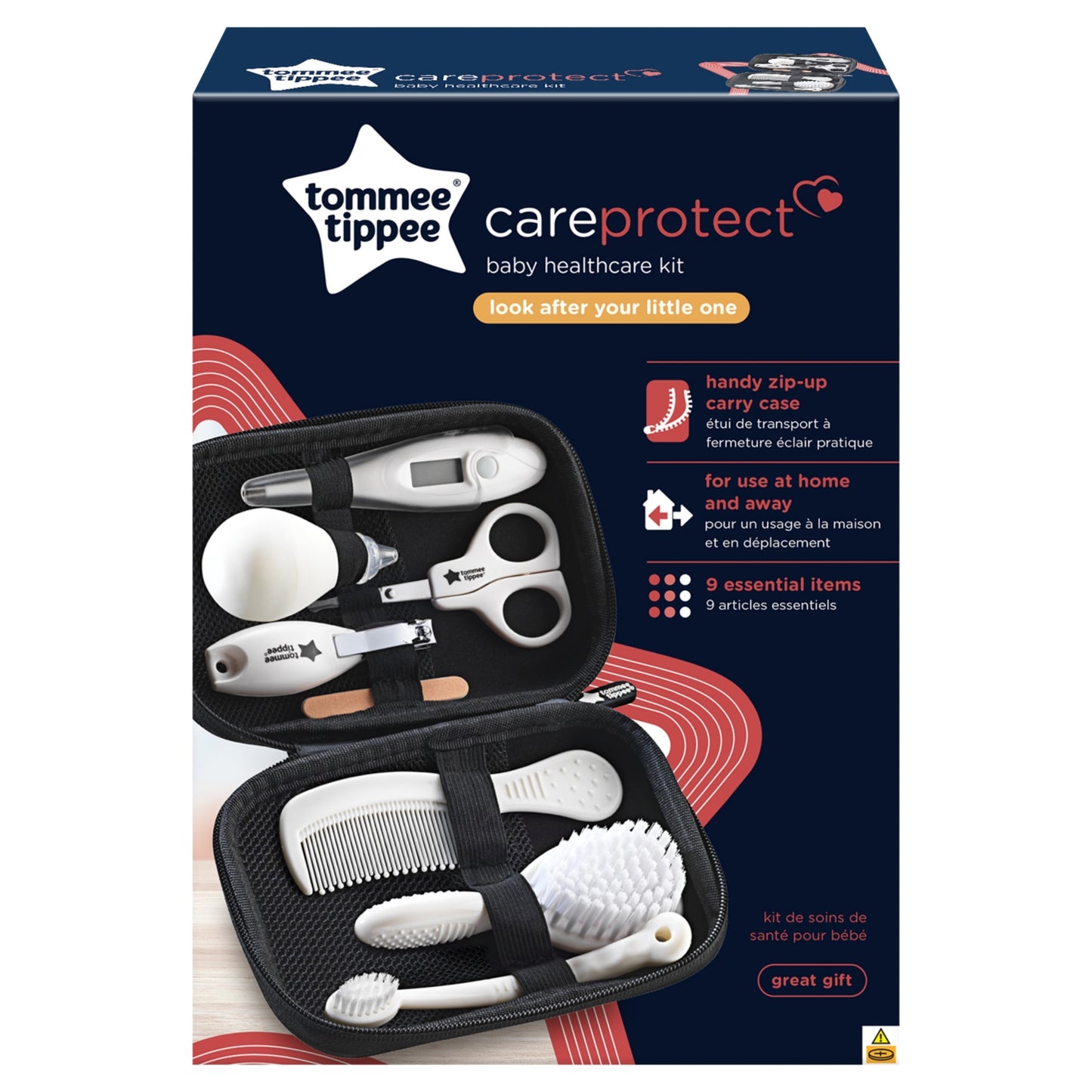 Tommee Tippee Baby Healthcare and Grooming Kit, 9x Home & Travel Care Essentials