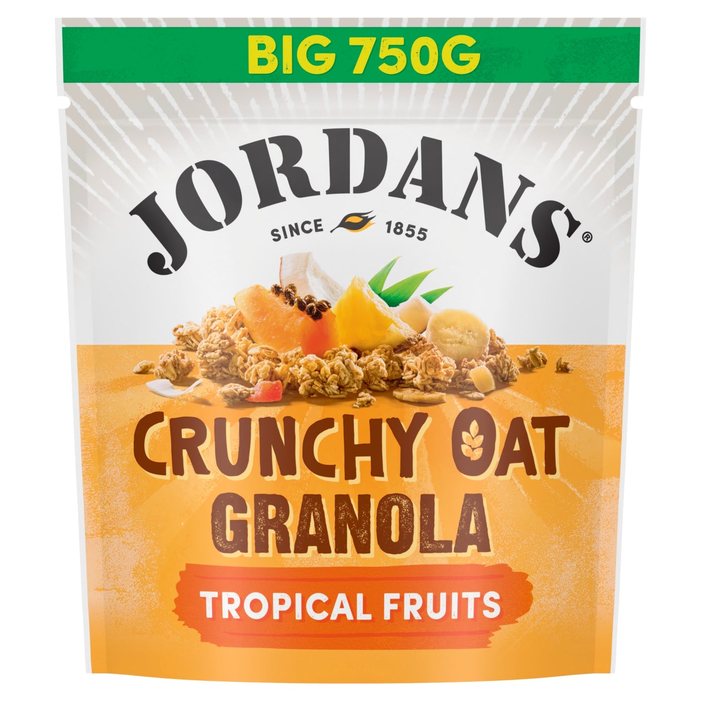 Jordans Crunchy Oat Granola Tropical Fruits Breakfast Cereal 750g