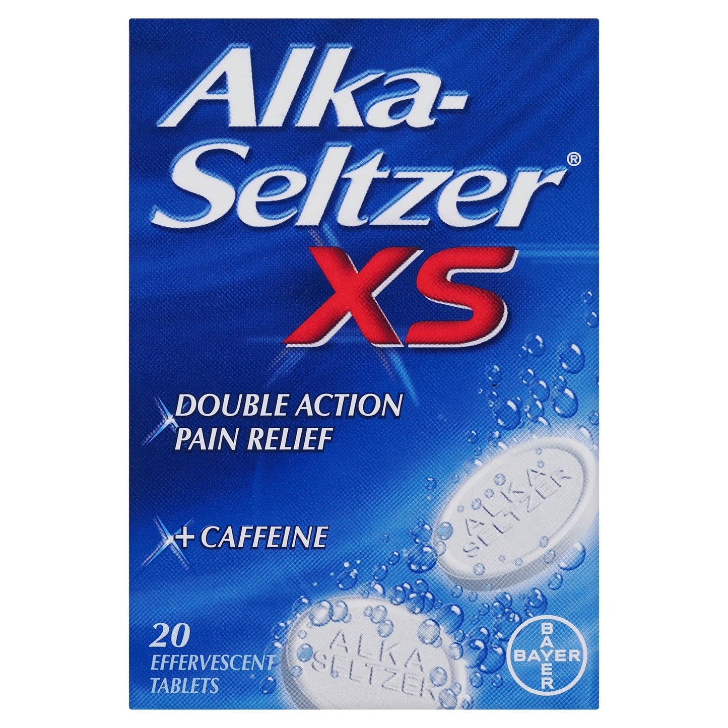 Alka Seltzer 20 XS Double Action Pain Relief Effervescent Tablets