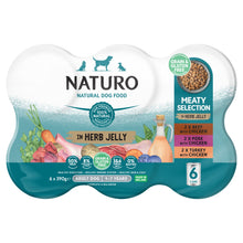 Naturo Natural Dog Food Meaty Selection in Herb Jelly Adult Dog 1-7 Years 6 x 390g