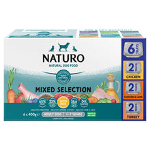 Naturo Naturo Natural Dog Food Mixed Selection with Rice Adult Dog 1-7 Years 6 x 400g