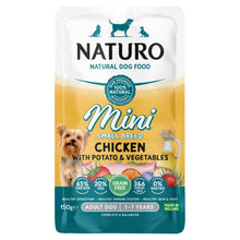 Naturo Natural Dog Food Mini Small Breed Chicken with Potato & Vegetables Adult Dog 1-7 Years 150g