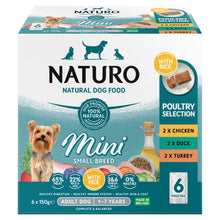 Naturo Mini Small Breed Poultry Selection Adult Dog 1-7 Years 6 x 150g