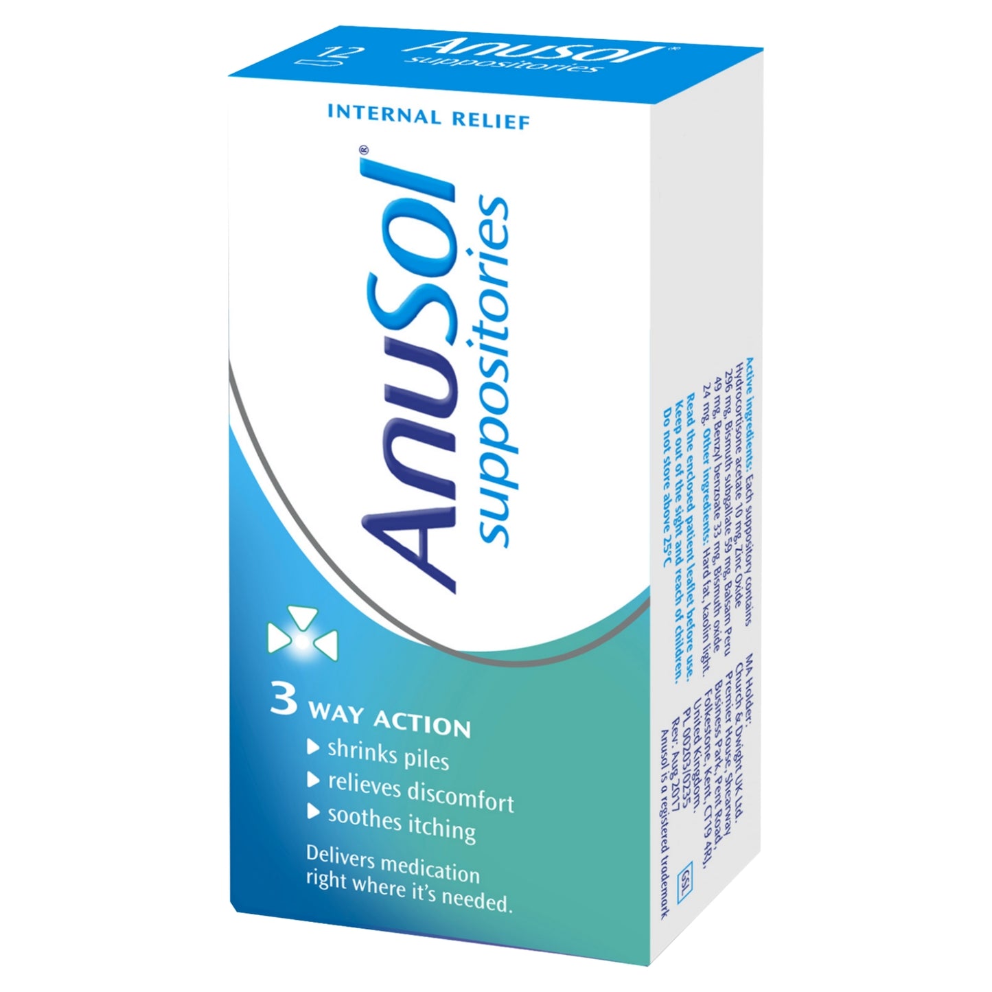 Anusol Suppositories for Haemorrhoids and Piles Treatment 12 Pack