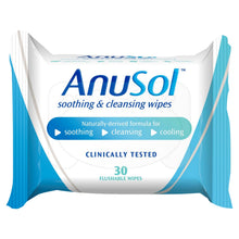 Anusol Soothing & Cleansing Flushable Wipes for Haemorrhoids and Piles Treatment 30 Pack