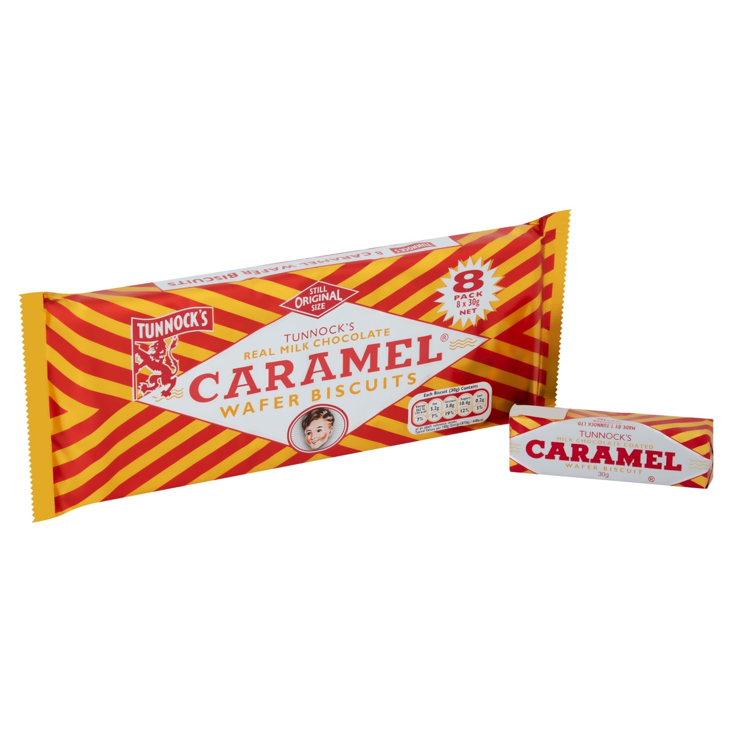 Tunnock's Caramel Wafer Biscuits 8 x 30g