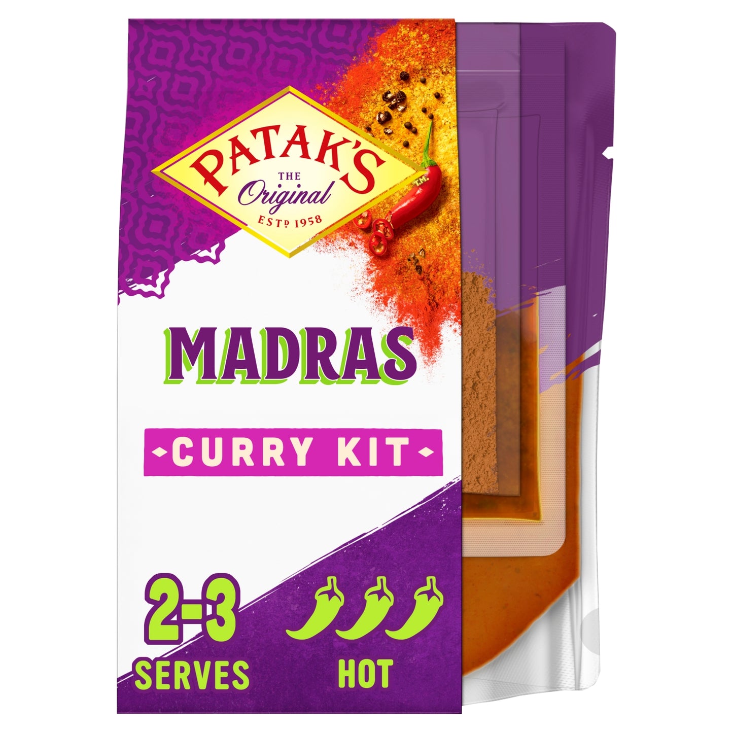 Patak's South Indian Style Madras Curry Sauce Kit 270g