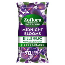 Zoflora 70 Midnight Blooms Antibacterial Multi-Surface Cleaning Large Wipes