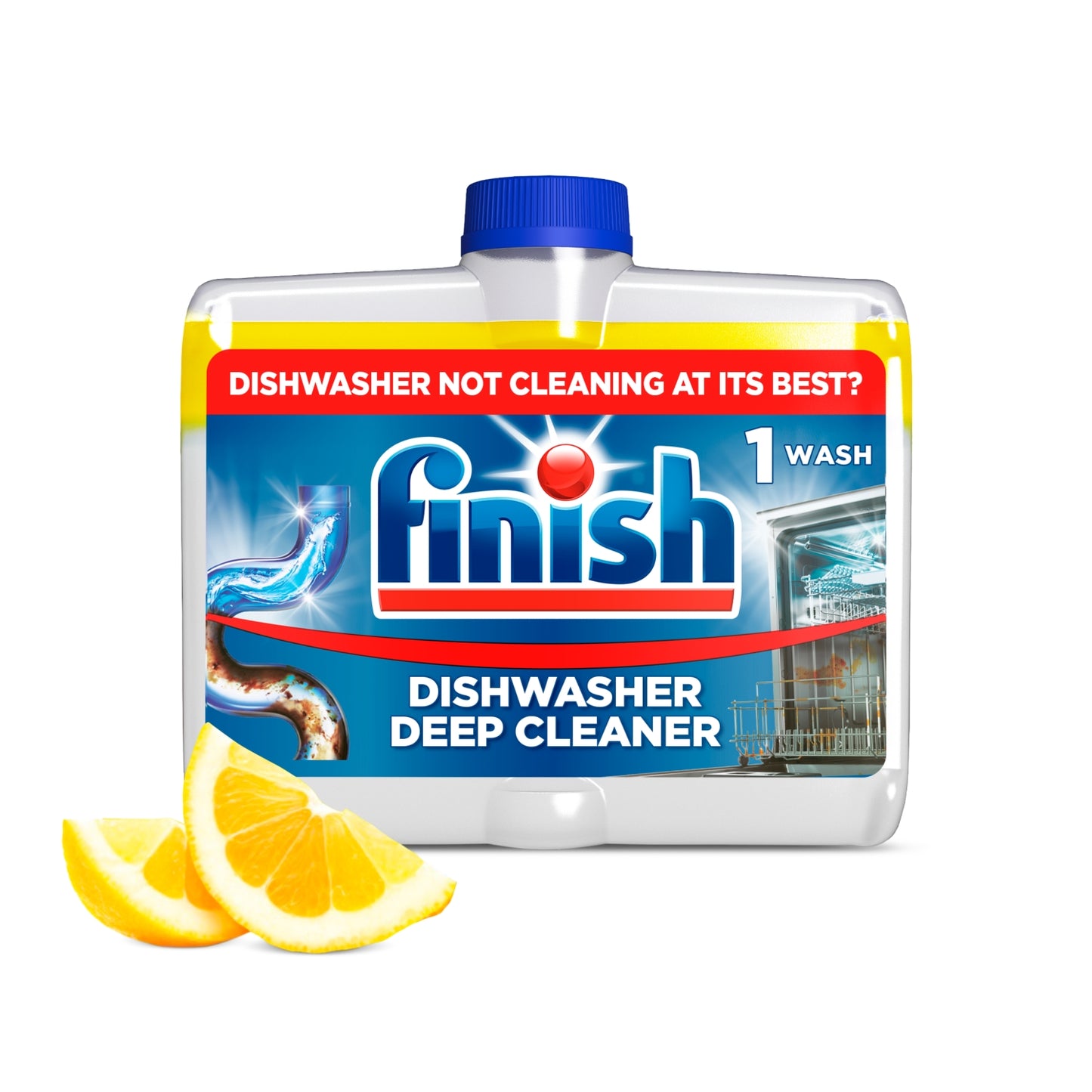 Finish Dishwasher Deep Cleaner, Lemon, 250ml