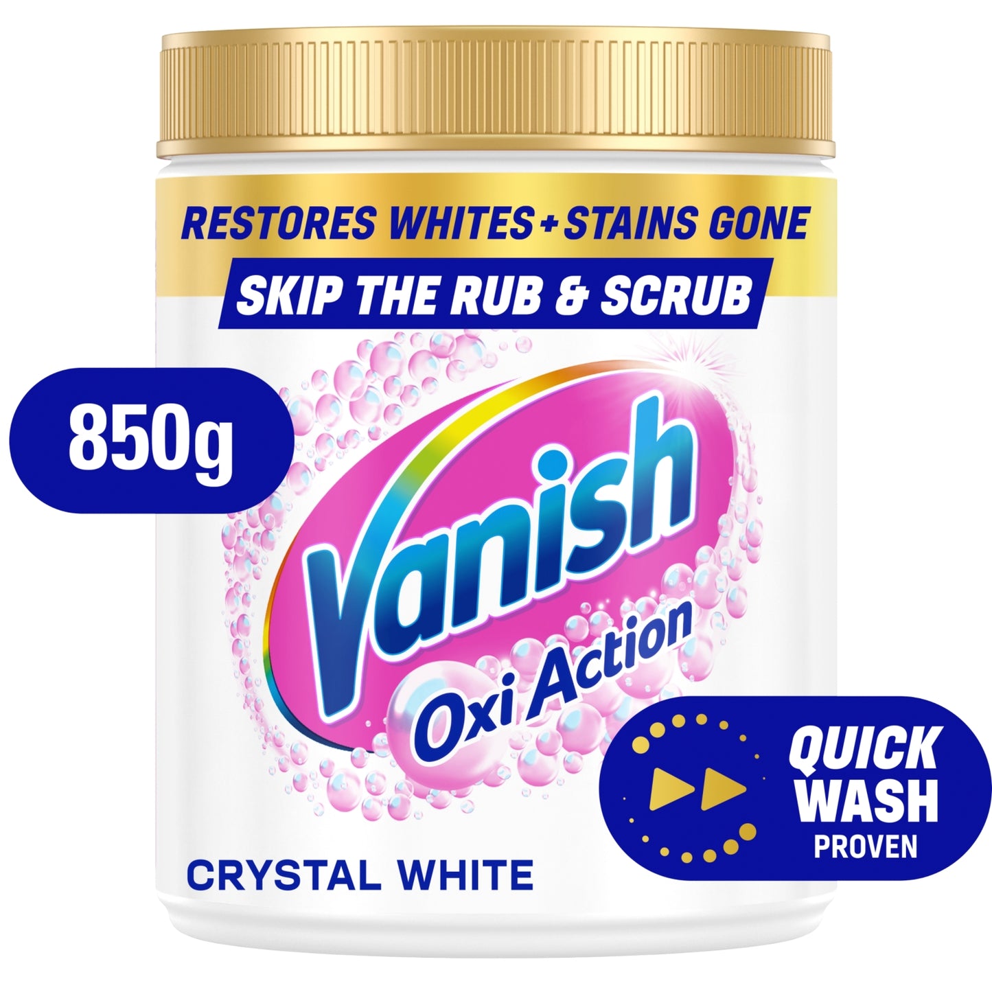 Vanish Gold Crystal White Oxi Action Stain Remover Powder 850g