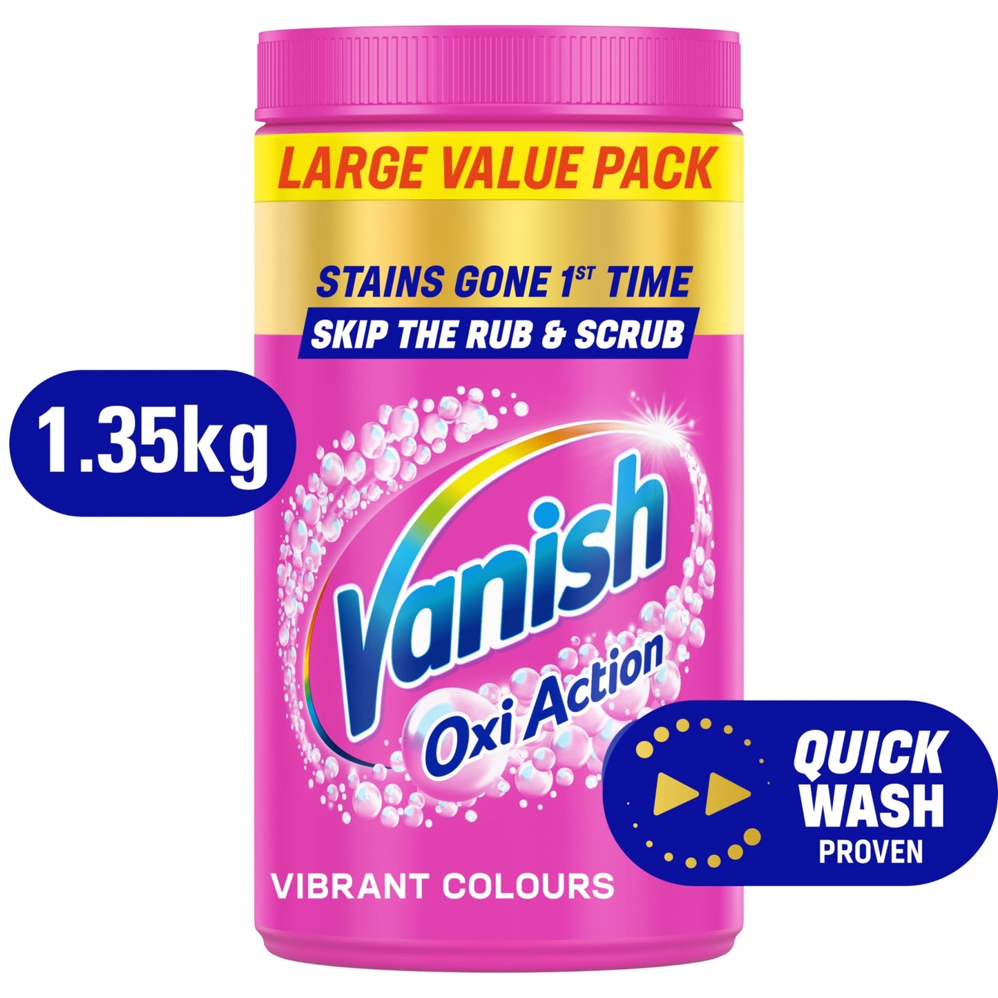 Vanish Gold Oxi Action Stain Remover Powder for clothes 1.35kg