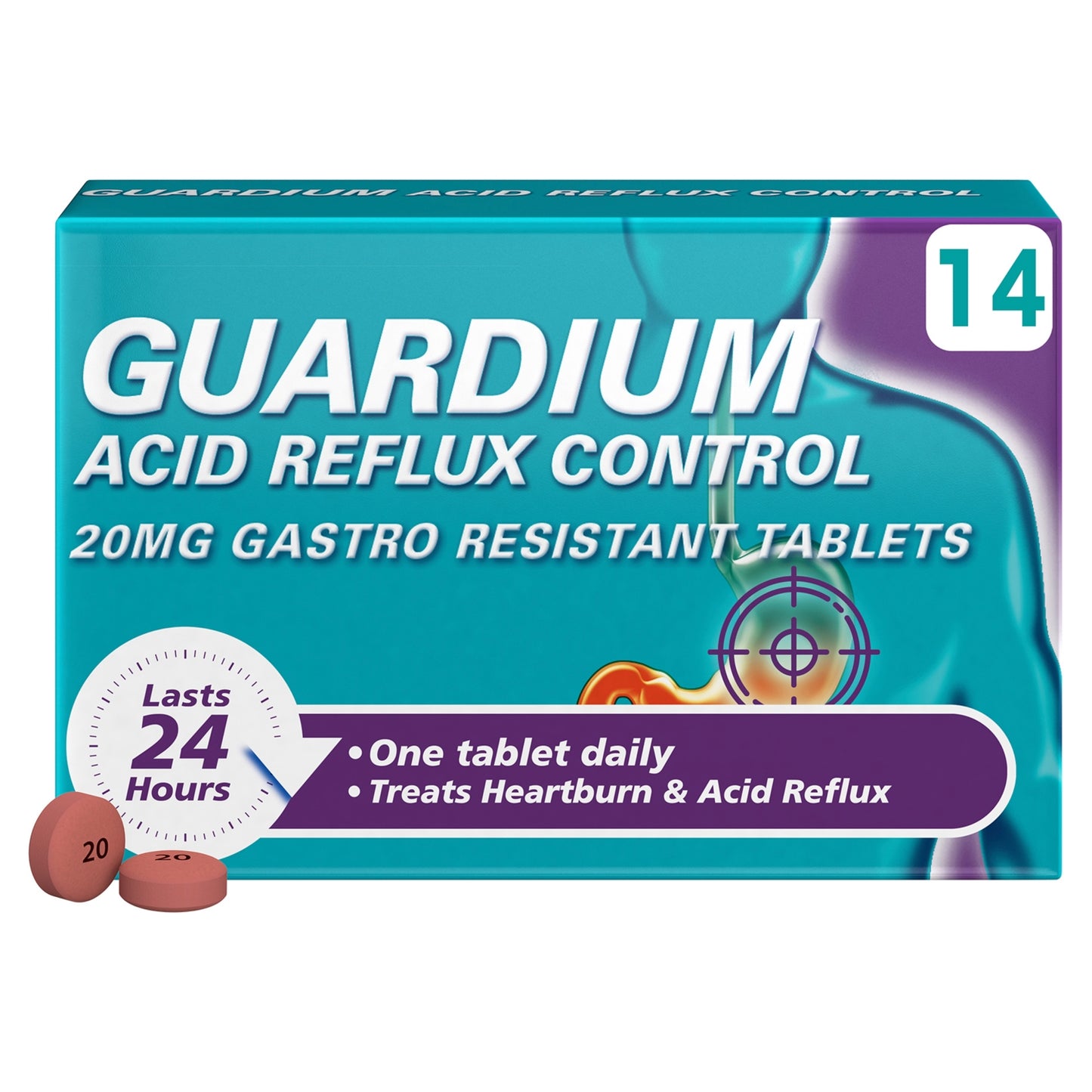 Guardium Acid Reflux Control Gastro Resistant Tablets x 14