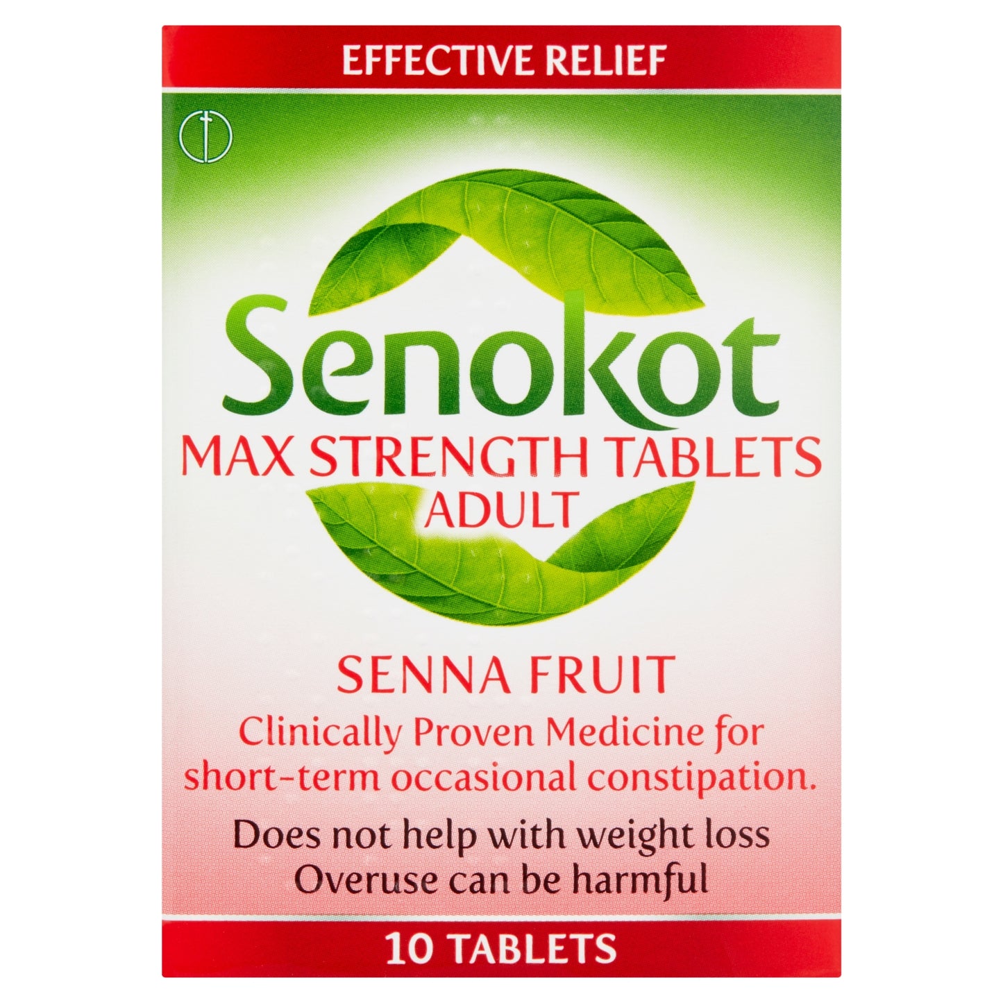 Senokot Max Strength Tablets Adult Senna Fruit 10 Tablets