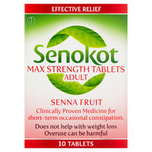 Senokot Max Strength Tablets Adult Senna Fruit 10 Tablets